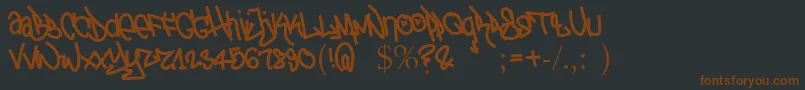 TagTheotetic Font – Brown Fonts on Black Background