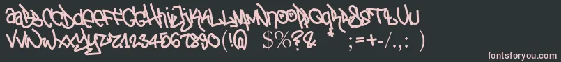 TagTheotetic Font – Pink Fonts on Black Background