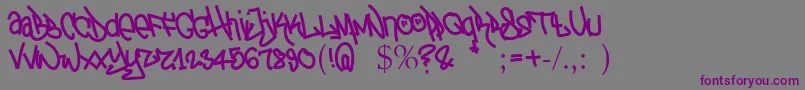TagTheotetic Font – Purple Fonts on Gray Background