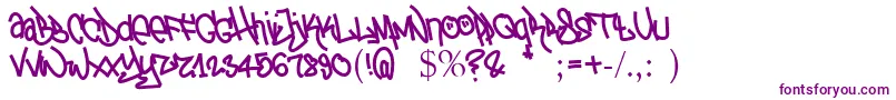 TagTheotetic Font – Purple Fonts on White Background