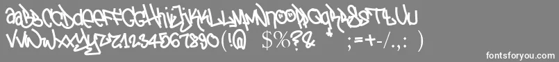 TagTheotetic Font – White Fonts on Gray Background