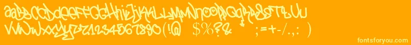 fuente TagTheotetic – Fuentes Amarillas Sobre Fondo Naranja