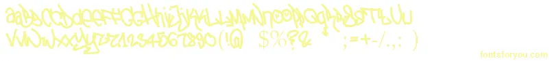 fuente TagTheotetic – Fuentes Amarillas Sobre Fondo Blanco