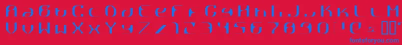 RГҐttpick Font – Blue Fonts on Red Background