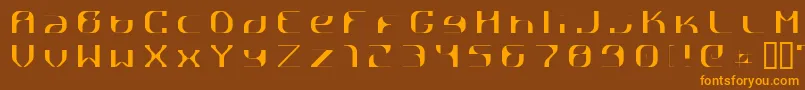 RГҐttpick Font – Orange Fonts on Brown Background