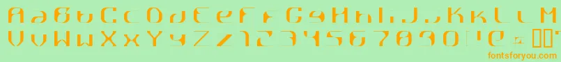 RГҐttpick Font – Orange Fonts on Green Background