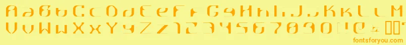 RГҐttpick Font – Orange Fonts on Yellow Background