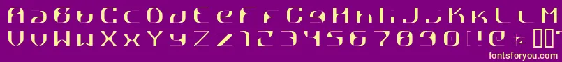 RГҐttpick Font – Yellow Fonts on Purple Background