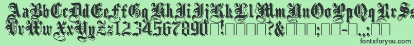 ShadowedBlack Font – Black Fonts on Green Background