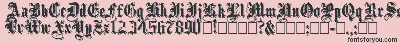ShadowedBlack Font – Black Fonts on Pink Background