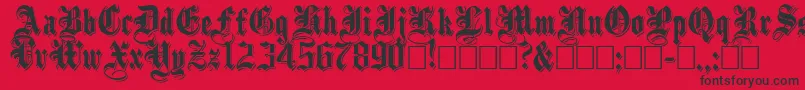 ShadowedBlack Font – Black Fonts on Red Background