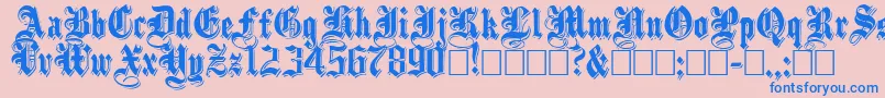 ShadowedBlack Font – Blue Fonts on Pink Background