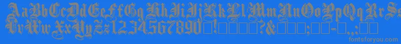 ShadowedBlack Font – Gray Fonts on Blue Background