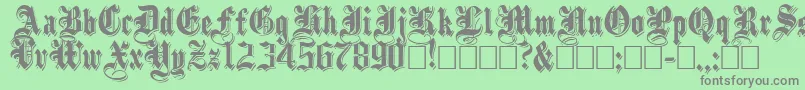 ShadowedBlack Font – Gray Fonts on Green Background