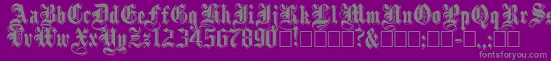 ShadowedBlack Font – Gray Fonts on Purple Background