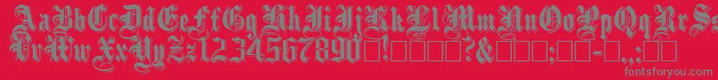 ShadowedBlack Font – Gray Fonts on Red Background