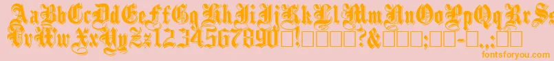 ShadowedBlack Font – Orange Fonts on Pink Background