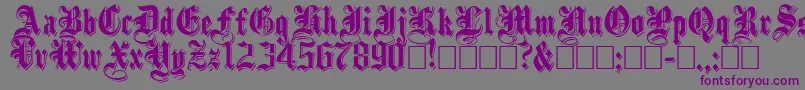 ShadowedBlack Font – Purple Fonts on Gray Background