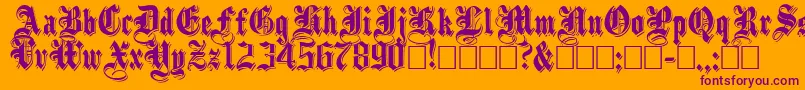 ShadowedBlack Font – Purple Fonts on Orange Background