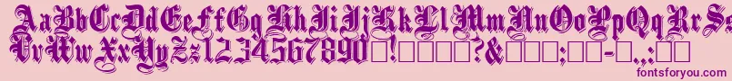 ShadowedBlack Font – Purple Fonts on Pink Background