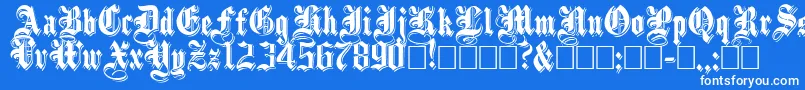 ShadowedBlack Font – White Fonts on Blue Background