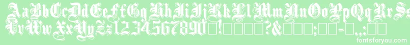 ShadowedBlack Font – White Fonts on Green Background