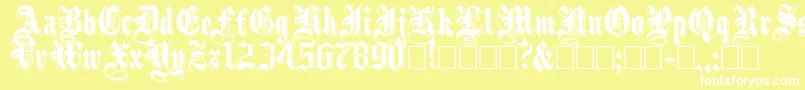 ShadowedBlack Font – White Fonts on Yellow Background