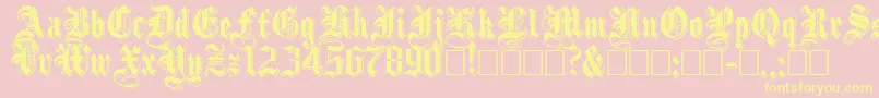 ShadowedBlack Font – Yellow Fonts on Pink Background