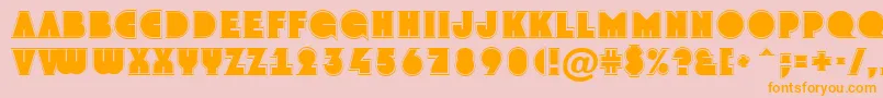 GrotogrNormal Font – Orange Fonts on Pink Background