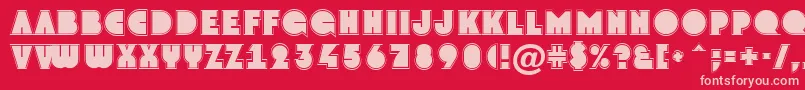 GrotogrNormal Font – Pink Fonts on Red Background