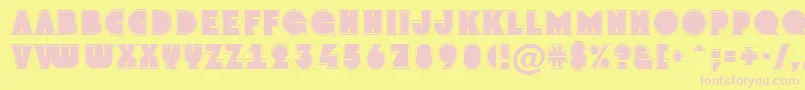 フォントGrotogrNormal – ピンクのフォント、黄色の背景