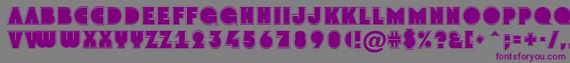 GrotogrNormal-fontti – violetit fontit harmaalla taustalla