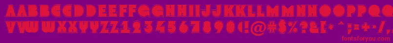 GrotogrNormal Font – Red Fonts on Purple Background