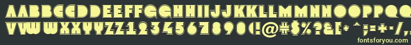 Шрифт GrotogrNormal – жёлтые шрифты на чёрном фоне