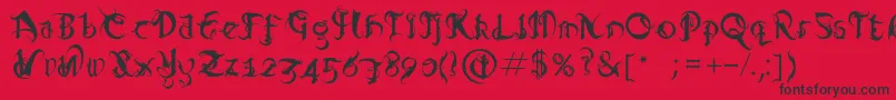 Diablo Font – Black Fonts on Red Background
