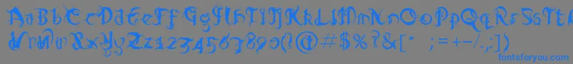 Saiba mais sobre a fonte Diablo Fonte Diablo – fontes azuis em um fundo cinza