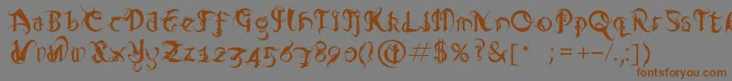 Diablo Font – Brown Fonts on Gray Background