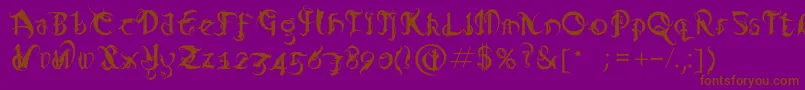 Diablo Font – Brown Fonts on Purple Background