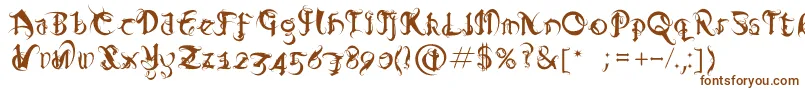 More about Diablo Font Diablo Font – Brown Fonts on White Background
