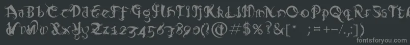 Diablo Font – Gray Fonts on Black Background