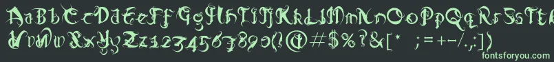 Diablo Font – Green Fonts on Black Background