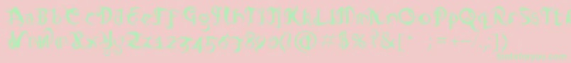 Diablo Font – Green Fonts on Pink Background