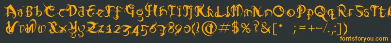 Diablo Font – Orange Fonts on Black Background