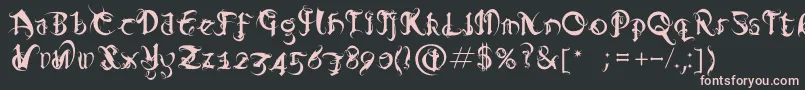 Diablo Font – Pink Fonts on Black Background