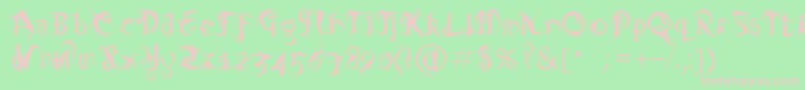 Diablo Font – Pink Fonts on Green Background