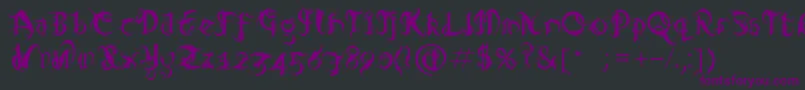 Lisätietoja Diablo-fontista Diablo-fontti – violetit fontit mustalla taustalla