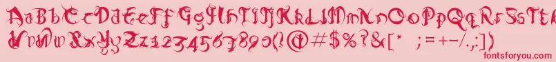 Diablo Font – Red Fonts on Pink Background