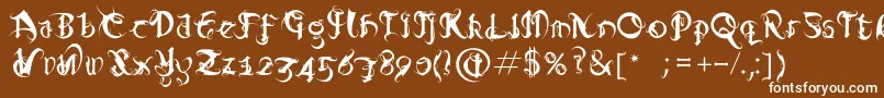 Diablo Font – White Fonts on Brown Background