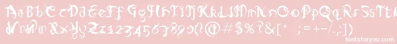 Diablo Font – White Fonts on Pink Background