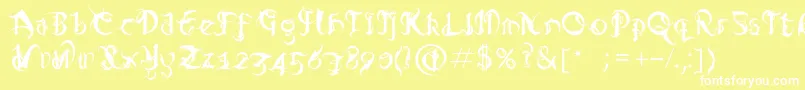 Diablo Font – White Fonts on Yellow Background